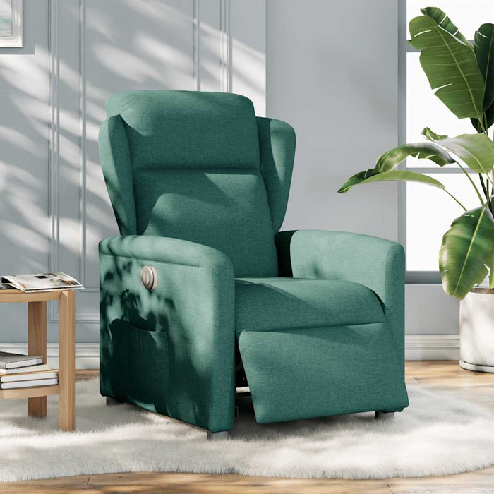 Fotoliu rabatabil electric, verde închis, material textil - WALTI WALTI