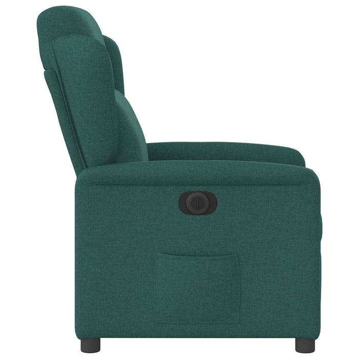 Fotoliu rabatabil electric, verde închis, material textil - WALTI WALTI