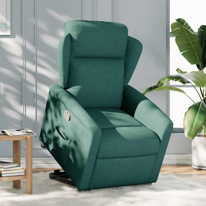 Fotoliu rabatabil ridicare pe verticală, verde închis, textil - WALTI WALTI