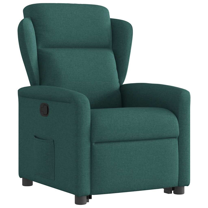 Fotoliu rabatabil ridicare pe verticală, verde închis, textil - WALTI WALTI