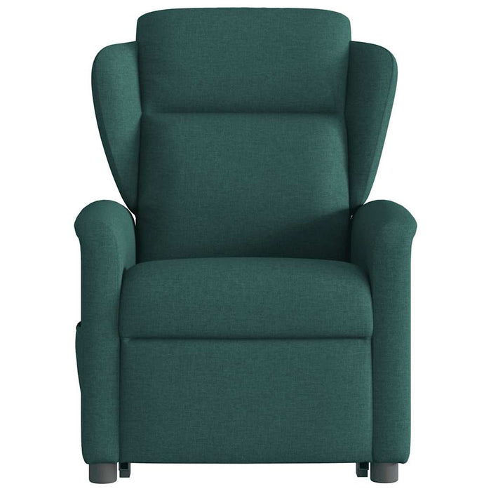 Fotoliu rabatabil ridicare pe verticală, verde închis, textil - WALTI WALTI