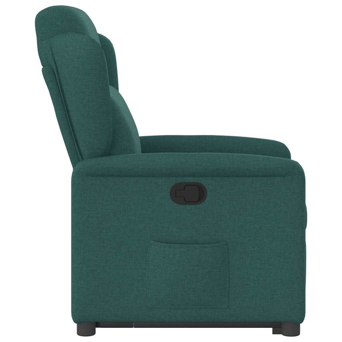Fotoliu rabatabil ridicare pe verticală, verde închis, textil - WALTI WALTI