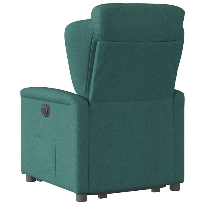 Fotoliu rabatabil ridicare pe verticală, verde închis, textil - WALTI WALTI