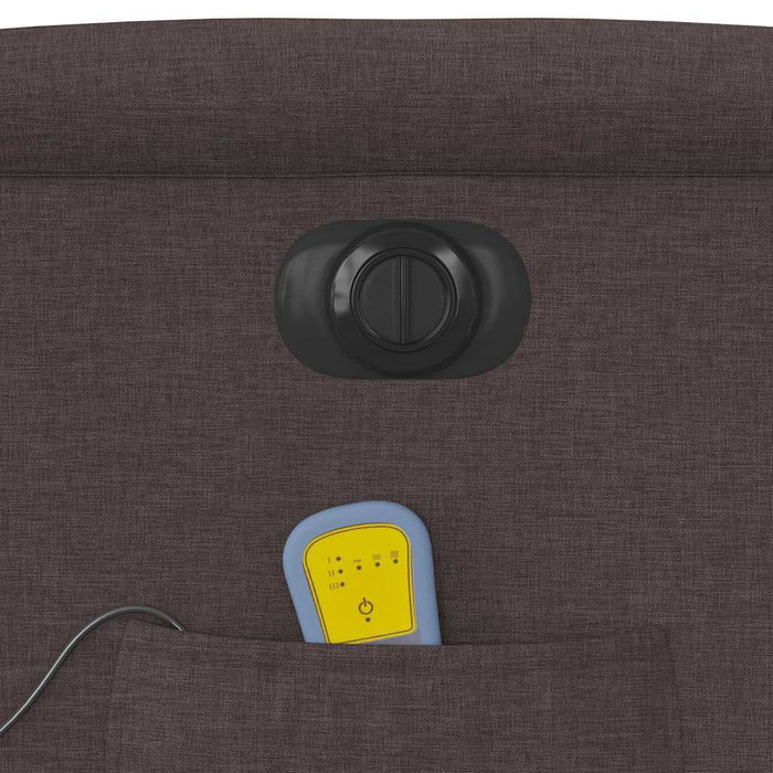 Fotoliu electric masaj rabatabil cu ridicare maro închis textil - WALTI WALTI