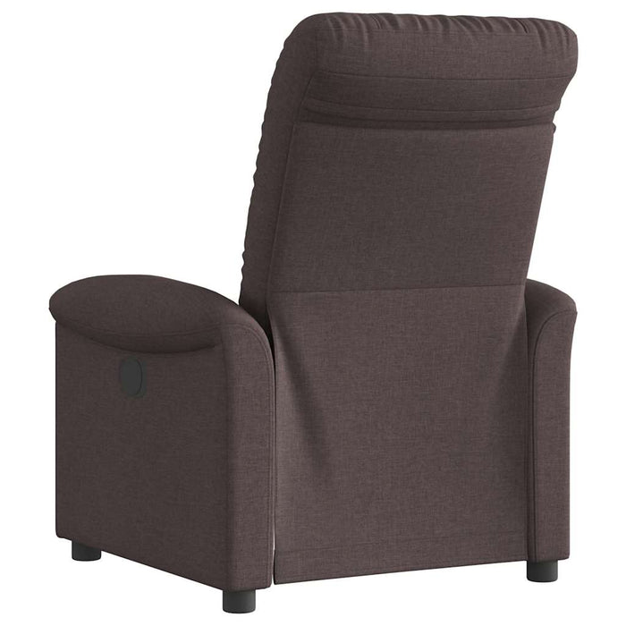 Fotoliu rabatabil electric, maro închis, material textil WALTI