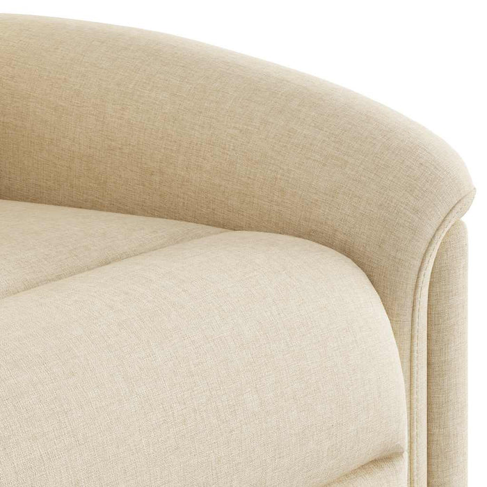 Fotoliu rabatabil electric, crem, material textil WALTI