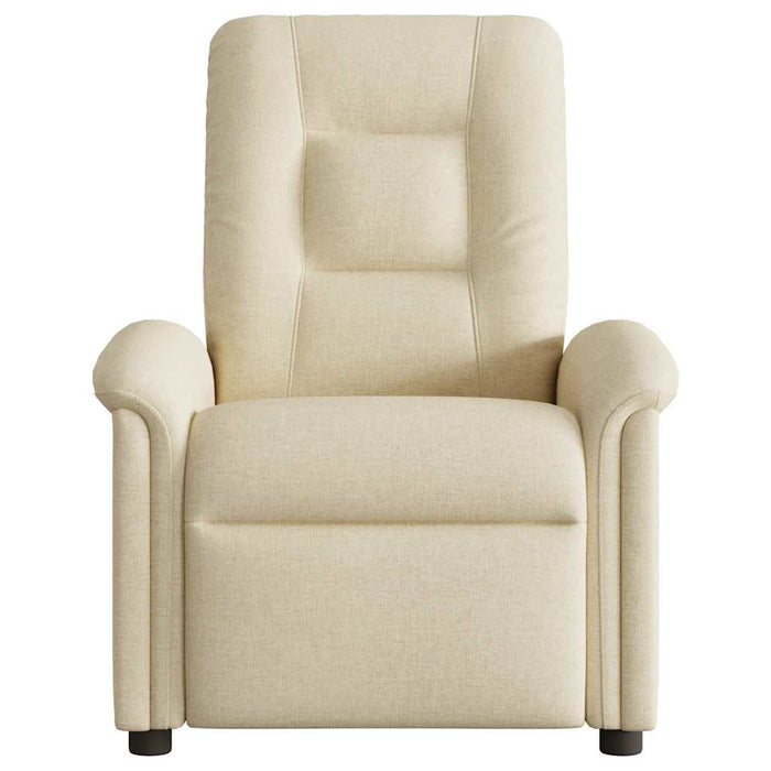 Fotoliu rabatabil electric, crem, material textil WALTI
