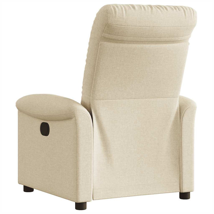 Fotoliu rabatabil electric, crem, material textil WALTI