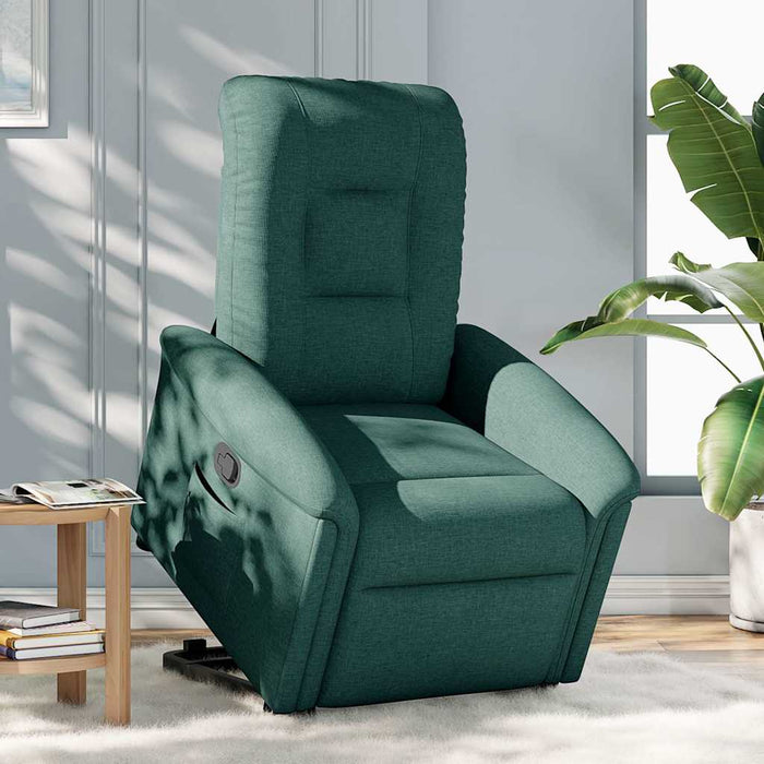 Fotoliu rabatabil ridicare pe verticală, verde închis, textil WALTI