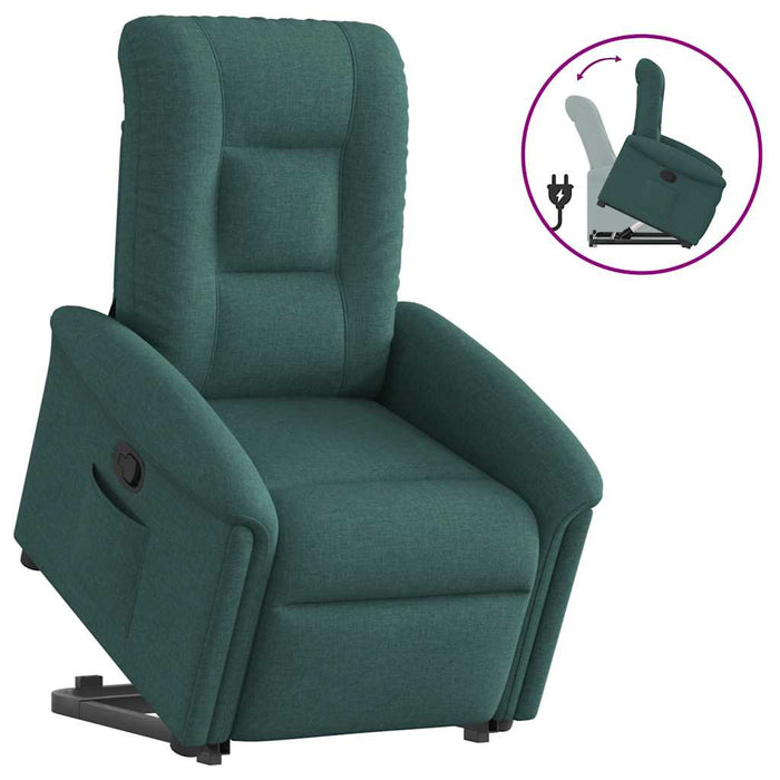 Fotoliu rabatabil ridicare pe verticală, verde închis, textil WALTI