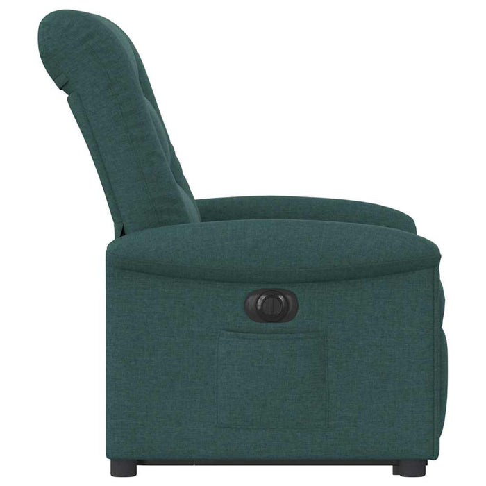 Fotoliu electric rabatabil cu ridicare, verde închis, textil WALTI