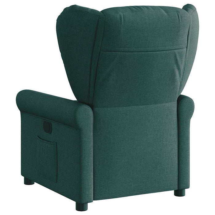 Fotoliu rabatabil electric, verde închis, material textil - WALTI WALTI