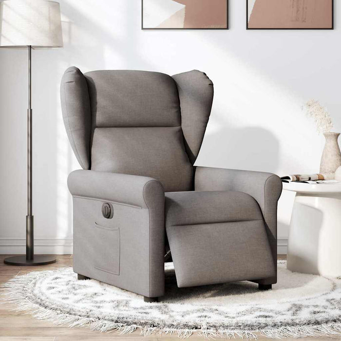 Fotoliu rabatabil electric, gri taupe, material textil - WALTI WALTI