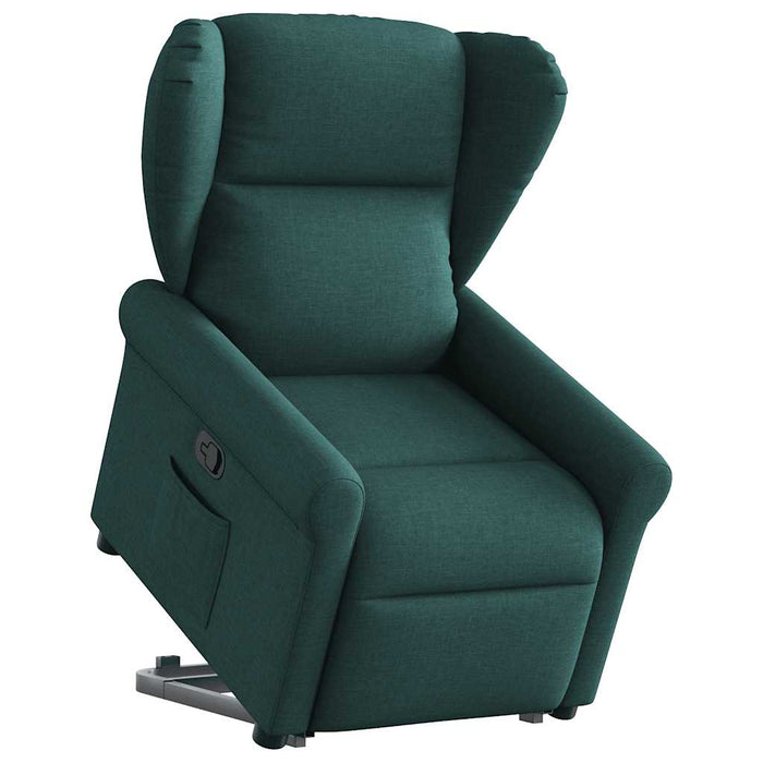Fotoliu rabatabil ridicare pe verticală, verde închis, textil - WALTI WALTI