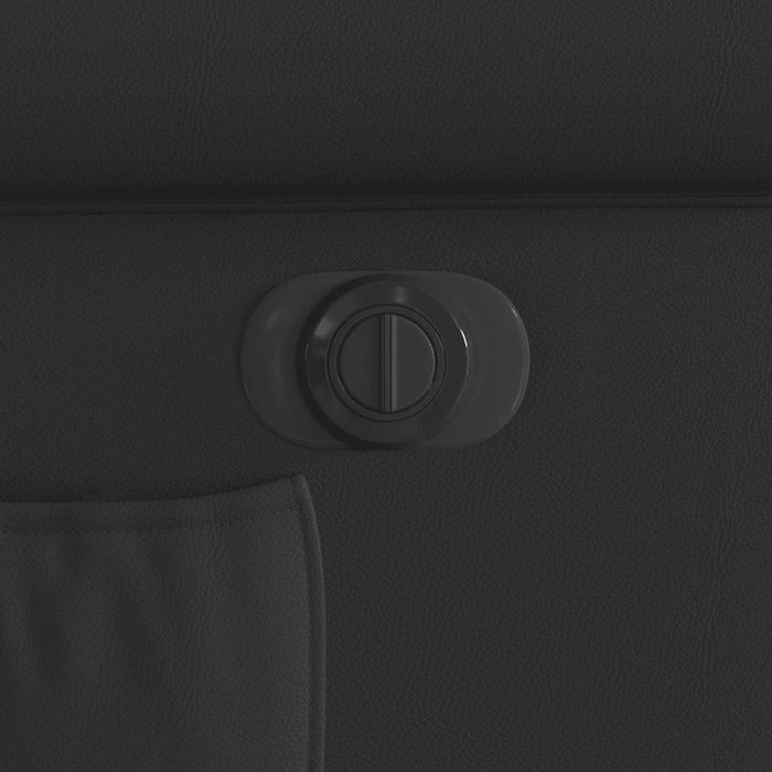 Fotoliu rabatabil electric, negru, piele ecologică lucioasă - WALTI WALTI