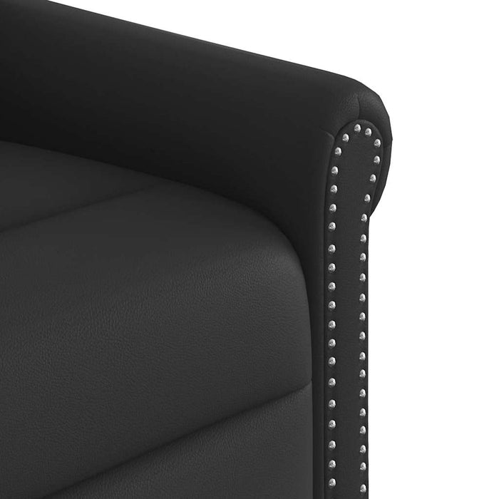 Scaun rabatabil vertical din piele artificială neagră lucioasă - WALTI WALTI