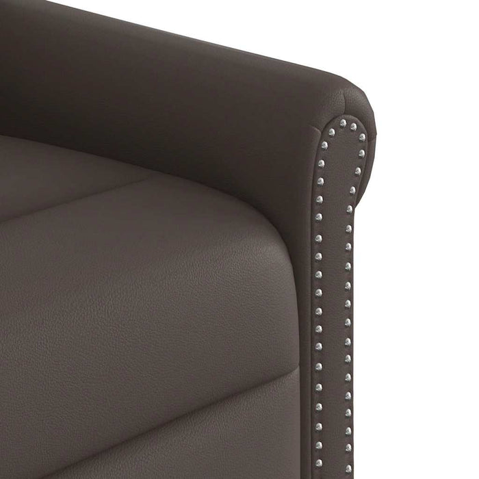 Scaun extensibil în picioare piele artificială maro strălucitor WALTI