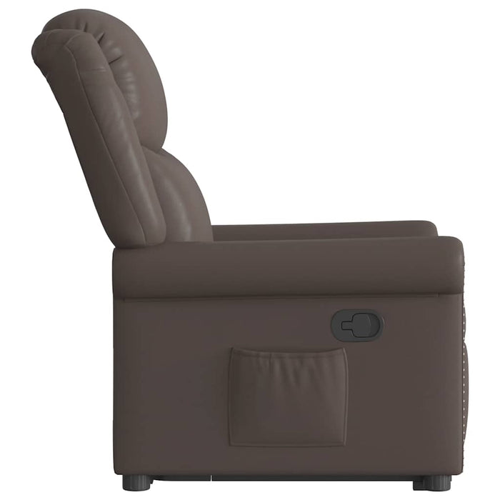 Scaun extensibil în picioare piele artificială maro strălucitor WALTI