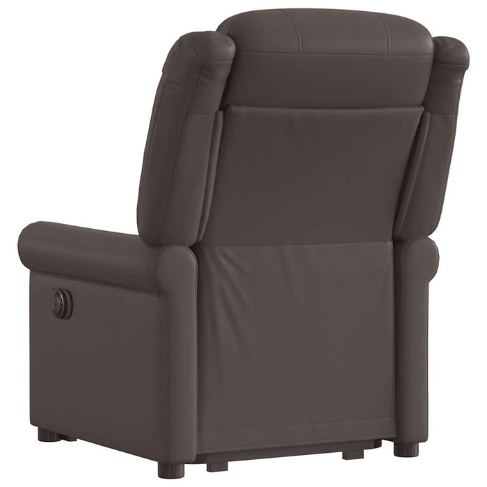 Scaun extensibil în picioare piele artificială maro strălucitor WALTI