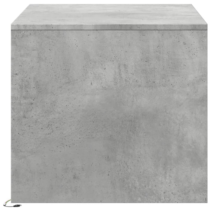 Măsuță de cafea cu lumini LED, gri beton, lemn prelucrat - WALTI WALTI