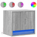 Noptiere montate pe perete cu lumini LED, 2 buc., sonoma gri - WALTI WALTI