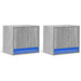 Noptiere montate pe perete cu lumini LED, 2 buc., sonoma gri - WALTI WALTI