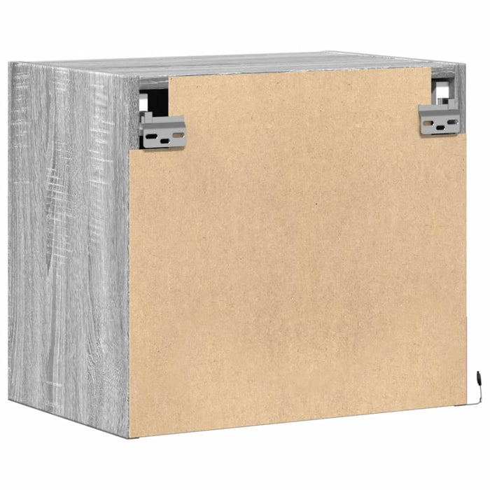 Noptiere montate pe perete cu lumini LED, 2 buc., sonoma gri - WALTI WALTI