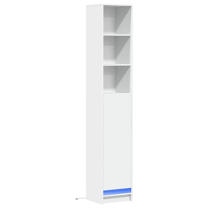 Dulap cu LED, alb, 36x32,5x200 cm, lemn prelucrat - WALTI WALTI