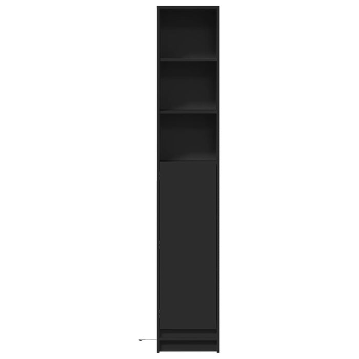 Dulap cu LED, negru, 36x32,5x200 cm, lemn prelucrat WALTI