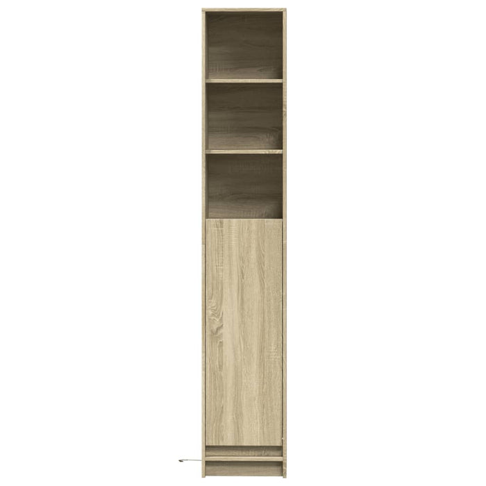 Dulap cu LED, stejar sonoma, 36x32,5x200 cm, lemn prelucrat WALTI