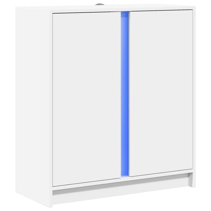 Dulap cu LED, alb, 77x34x85 cm, lemn prelucrat - WALTI WALTI