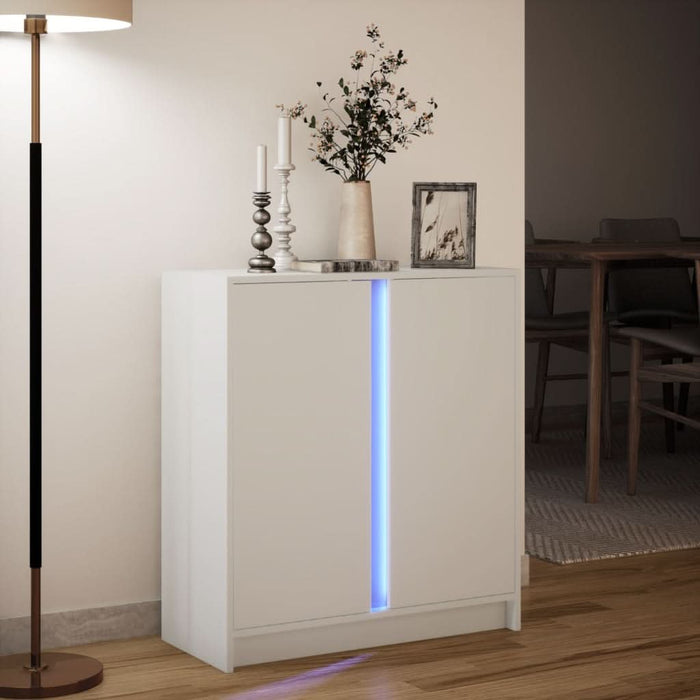 Dulap cu LED, alb, 77x34x85 cm, lemn prelucrat - WALTI WALTI