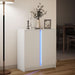 Dulap cu LED, alb, 77x34x85 cm, lemn prelucrat - WALTI WALTI