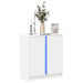 Dulap cu LED, alb, 77x34x85 cm, lemn prelucrat - WALTI WALTI