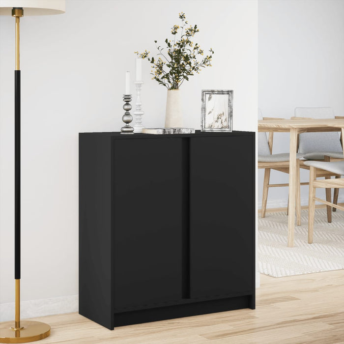 Dulap cu LED, negru, 77x34x85 cm, lemn prelucrat WALTI