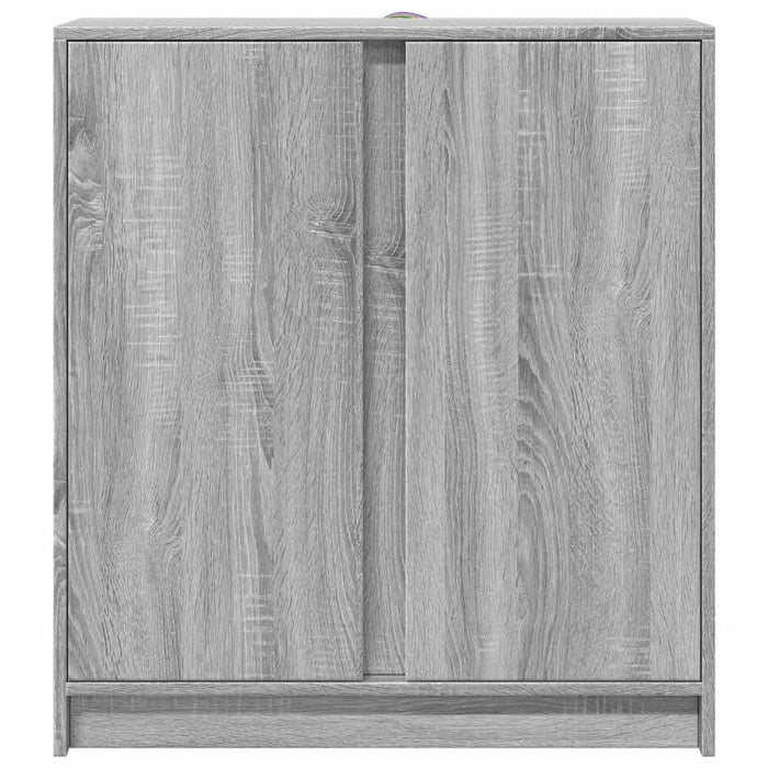 Dulap cu LED, gri sonoma, 77x34x85 cm, lemn prelucrat - WALTI WALTI