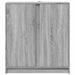 Dulap cu LED, gri sonoma, 77x34x85 cm, lemn prelucrat - WALTI WALTI