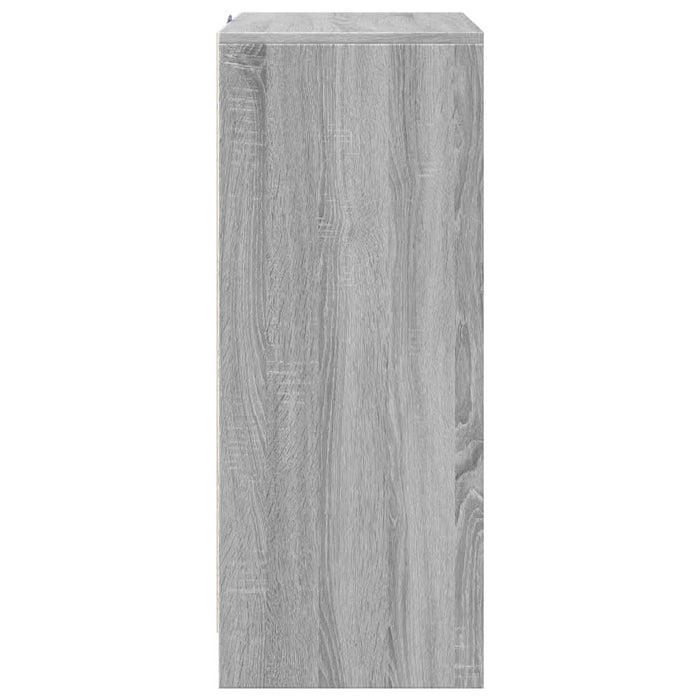Dulap cu LED, gri sonoma, 77x34x85 cm, lemn prelucrat - WALTI WALTI