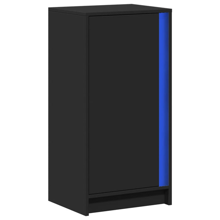 Dulap cu LED, negru, 42,5x34x85 cm, lemn prelucrat WALTI