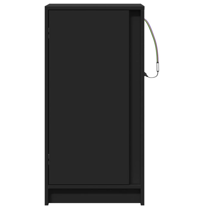 Dulap cu LED, negru, 42,5x34x85 cm, lemn prelucrat WALTI