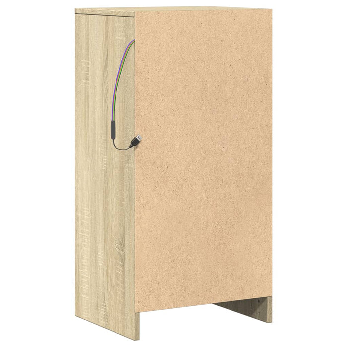 Dulap cu LED, stejar sonoma, 42,5x34x85 cm, lemn prelucrat - WALTI WALTI