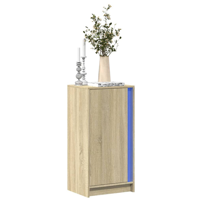 Dulap cu LED, stejar sonoma, 42,5x34x85 cm, lemn prelucrat - WALTI WALTI