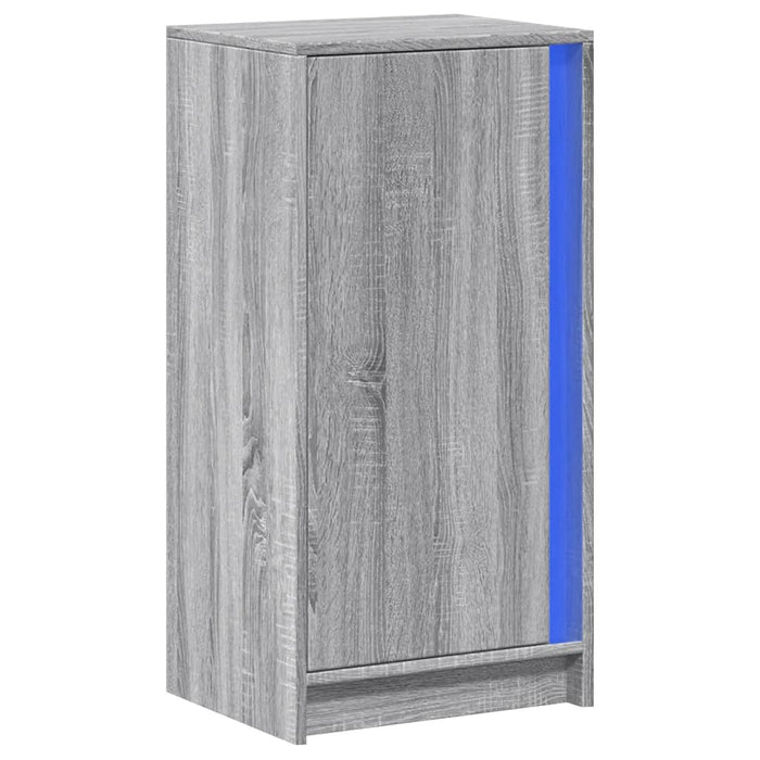 Dulap cu LED, gri sonoma, 42,5x34x85 cm, lemn prelucrat WALTI