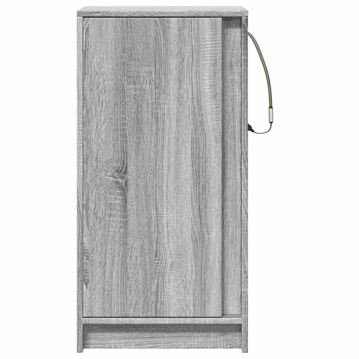 Dulap cu LED, gri sonoma, 42,5x34x85 cm, lemn prelucrat WALTI