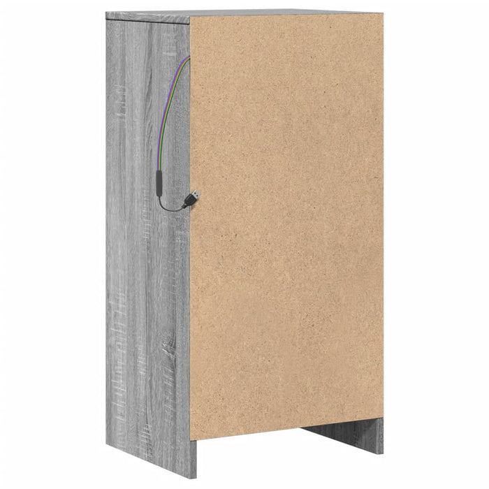 Dulap cu LED, gri sonoma, 42,5x34x85 cm, lemn prelucrat WALTI