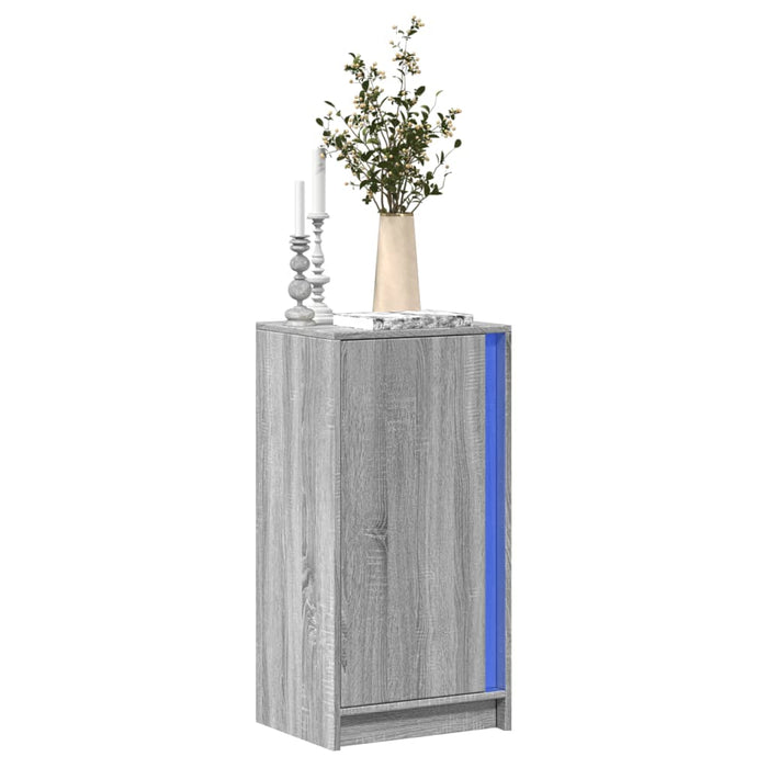 Dulap cu LED, gri sonoma, 42,5x34x85 cm, lemn prelucrat WALTI