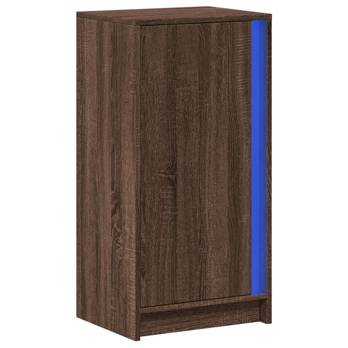 Dulap cu LED, stejar maro, 42,5x34x85 cm, lemn prelucrat - WALTI WALTI