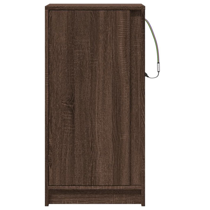 Dulap cu LED, stejar maro, 42,5x34x85 cm, lemn prelucrat - WALTI WALTI