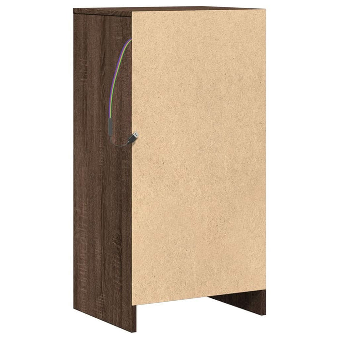 Dulap cu LED, stejar maro, 42,5x34x85 cm, lemn prelucrat - WALTI WALTI