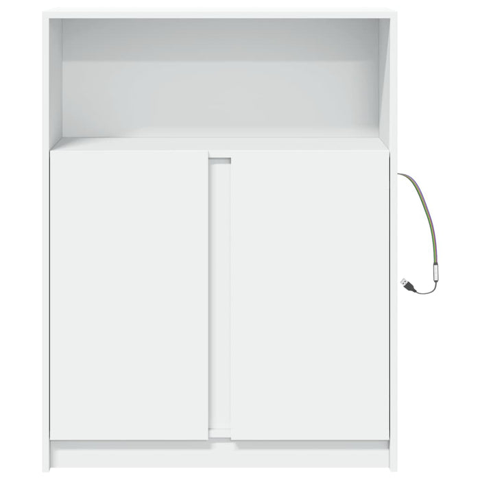 Dulap cu LED, alb, 77x34x100 cm, lemn prelucrat - WALTI WALTI